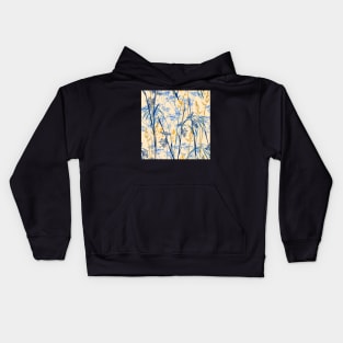 Wild grasses - beige-blue Kids Hoodie